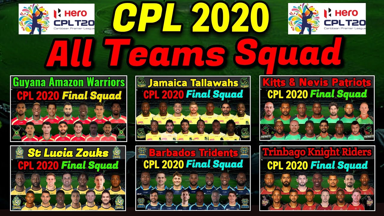 TEAMS SELECTED FOR HERO CPL 2020 CPL T20