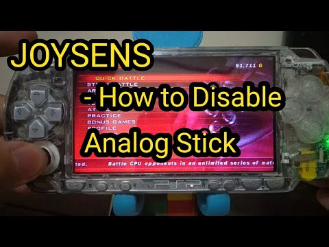 PSP - JOYSENS - How to disable Analog stick
