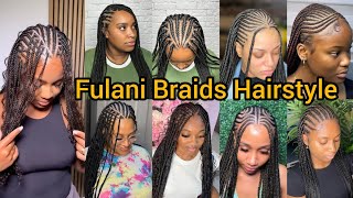 Fulani Braids Hairstyle to try out in 2025 | Tribal Fulani Flip Braids | Goddess Braids for Ladies