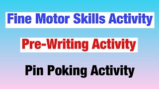 Montessori Activity | Pin-Poking Activity | Fine Motor Skill | Homeschooling | Gigglezz Preschool