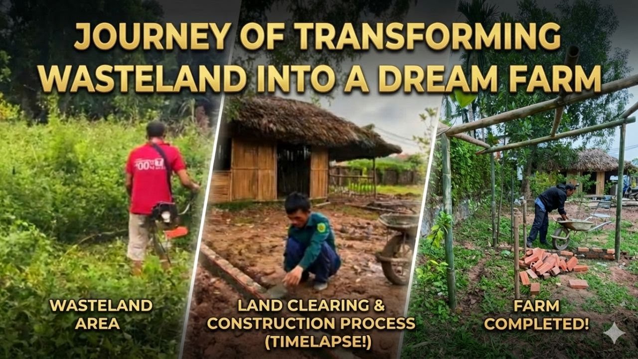 From Wasteland to Bamboo Home in 60 Days | CEO Leaves City for Farm Life (Timelapse)