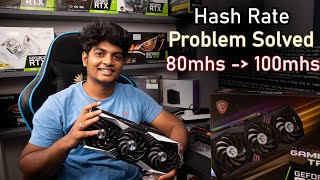 3080 MSI Gaming Z trio low hash rate mining problem fixed | solutions for low hash rate