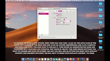 HOW TO ENABLE OR DISABLE MUSIC WITH EXPLICIT CONTENT IN PARENTAL CONTROLS IN MAC OS MOJAVE