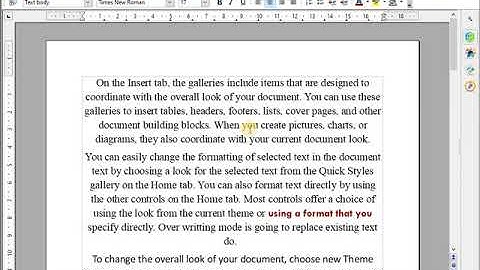 Class 4 || Chapter 7 || Editing in Writer