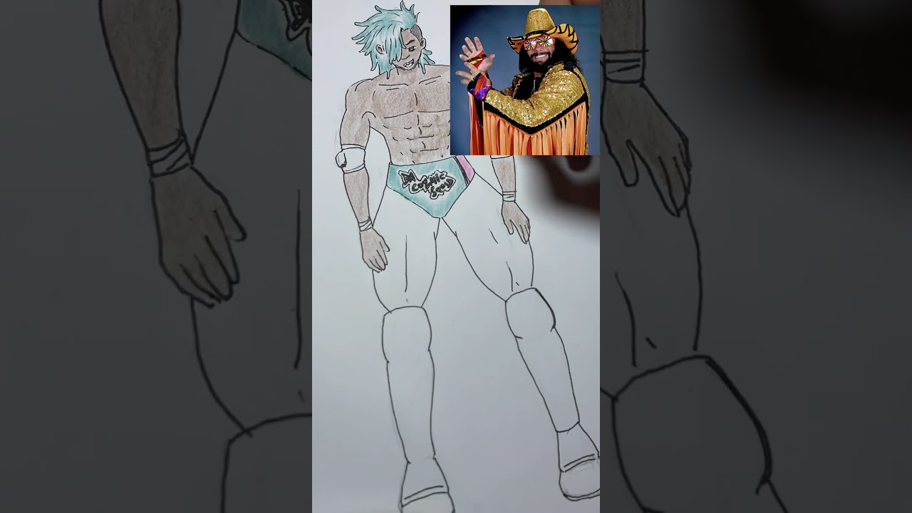 Drawing me in wresting gear 50 subs! 