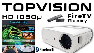 Topvision JQ818B 1080p LED Wi Fi Bluetooth Projector