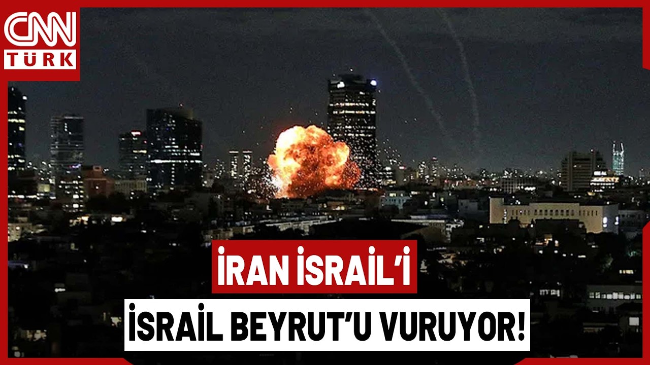 SON DAKİKA🚨İran Füzeleri İsrail'in Üzerinde! İran İsrail'i, İsrail Beyrut'u Bombalıyor