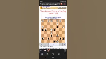 ChessGames Puzzle of the Day 2024-11-29 #chess