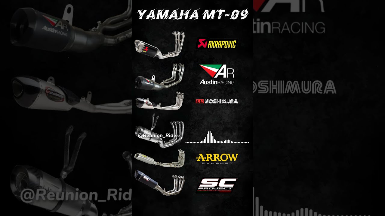 Different Exhausts On MT 09 Yamaha Mt09 Exhaust Exhaustsound