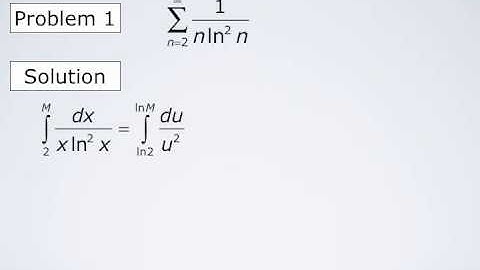 Integral Test Solved Problem 1