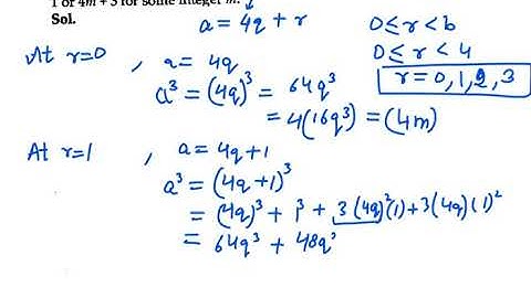 Ex 1.3 Q2 NCERT Exemplar Class 10|| 2. Show that cube of any positive integer is of the form 4m, 4