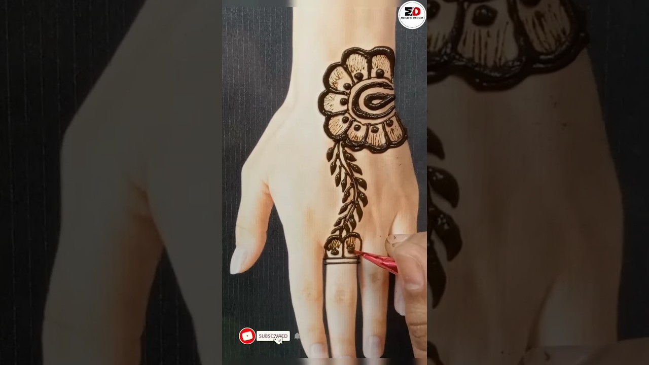 simple Easy Back Hand Mehndi Design||