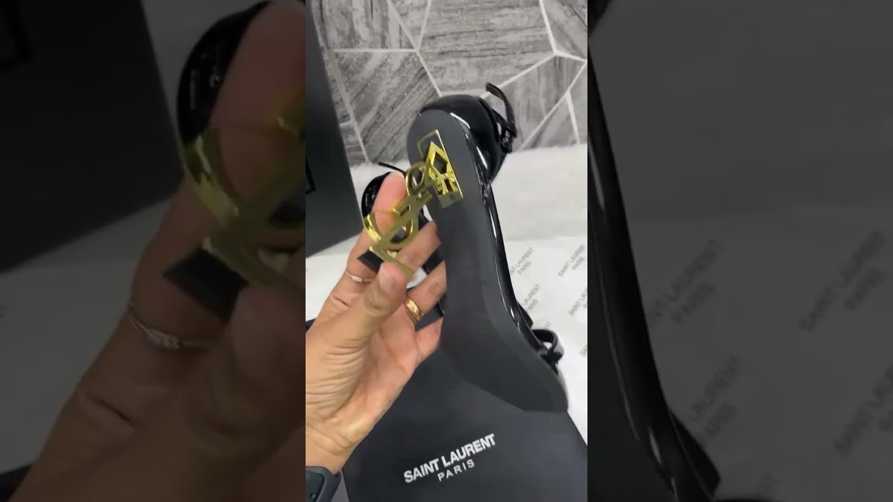 YSL Opyum Heels Premium Black Gold With OG Box