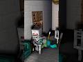 Skeletons attack zombie&#39;s family #shorts #minecraft #shortsminecraft #animeseries