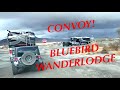 Bluebird Wanderlodge LXi & LX Convoy from Quartzsite Q15 Rally thru Wickenburg AZ (shot in 720p)