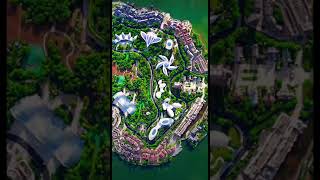 Ocean Flower Island | Aerial View | Artificial Island | Tiktok Video | Hainan China
