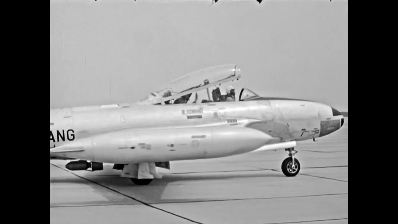 1960 16mm News Film Bob Mills KOTV 6 Tulsa FIGHTER JET 125th