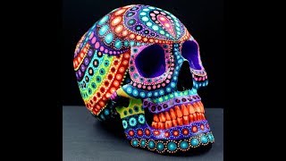 Painted Skulls, Faces and Dunnys by Artist, MP Gautheron