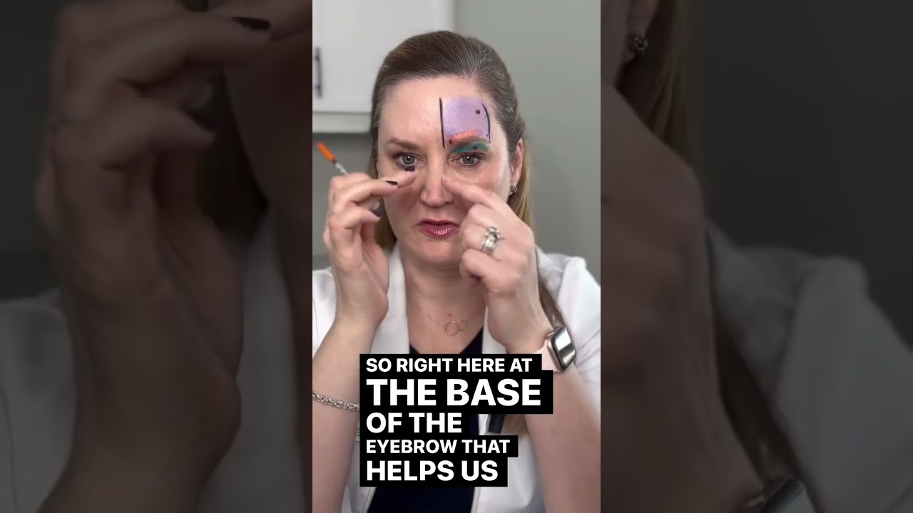 Nurse Margaret explaining facial muscles during neuromodulator treatment