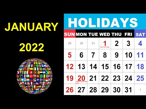 January 2022 Holidays and Observances Around the World