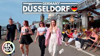 Wonderful May Day in Düsseldorf, 4K HDR Germany City Walk in 2024