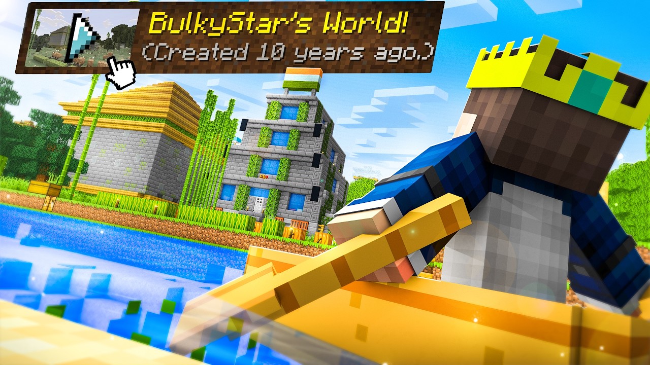 VISITING MY 10 YEAR OLD MINECRAFT WORLD...