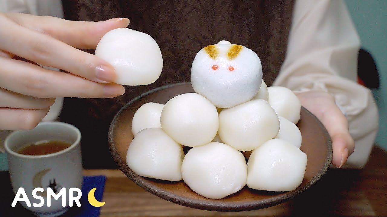 [囁き声-ASMR] 月見団子の咀嚼音🍡十三夜🌕🐇🌾 Eating Sounds, Whispering