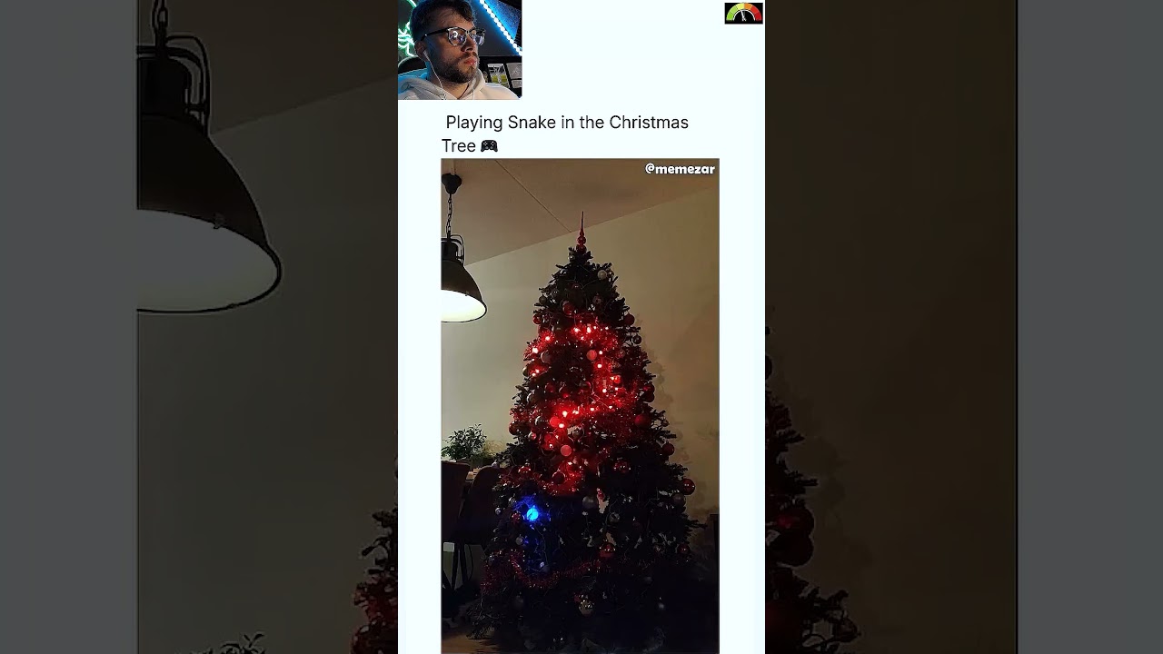 playing snake in the christmas tree 🎄🐍