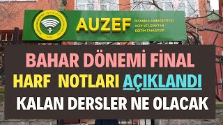 Auzef Final Sınavı Harf Notları Açıklandı Harf Notları Neyi İfade Ediyor?