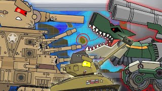 Monster Trap: Tankozilla vs Patriot KV-44 - Cartoons about tanks