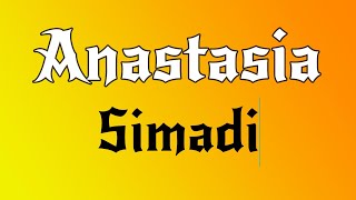 Anastasia - Simadi(GREEK LYRICS + ENGLISH TRANSLATION) Resimi