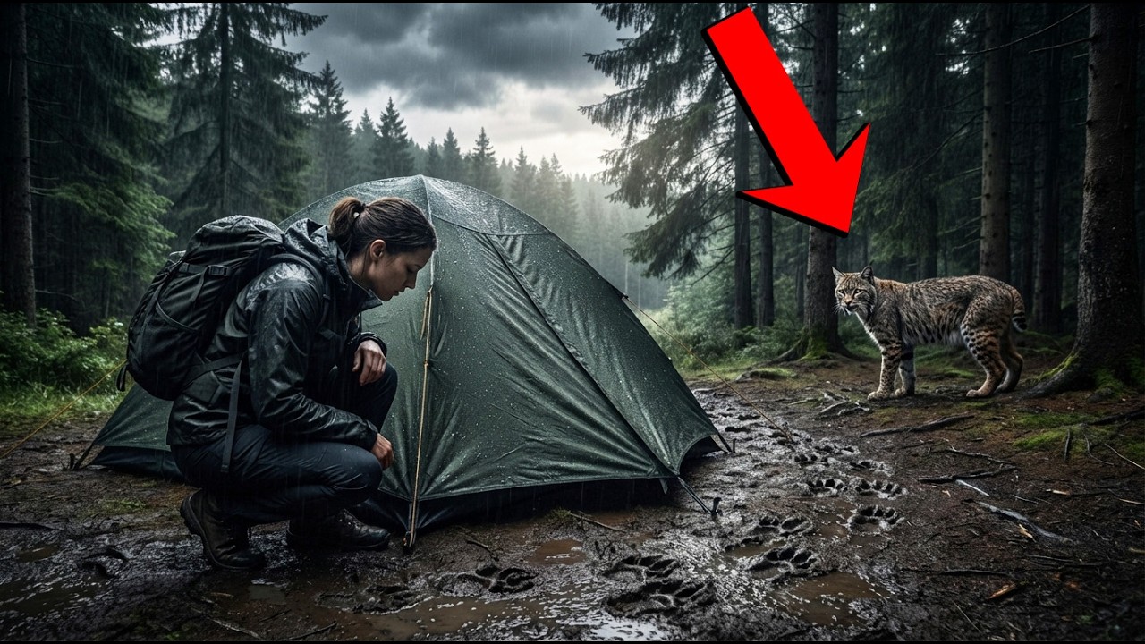 The Bobcat Returned to the Campsite After the Storm—Then Hiker Noticed Fresh Tracks Around Her Tent…