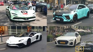 Carspotting Düsseldorf: Aventador SV, 3×SF 90,Mansory Urus,Loud RS6,×3 Huracan and more