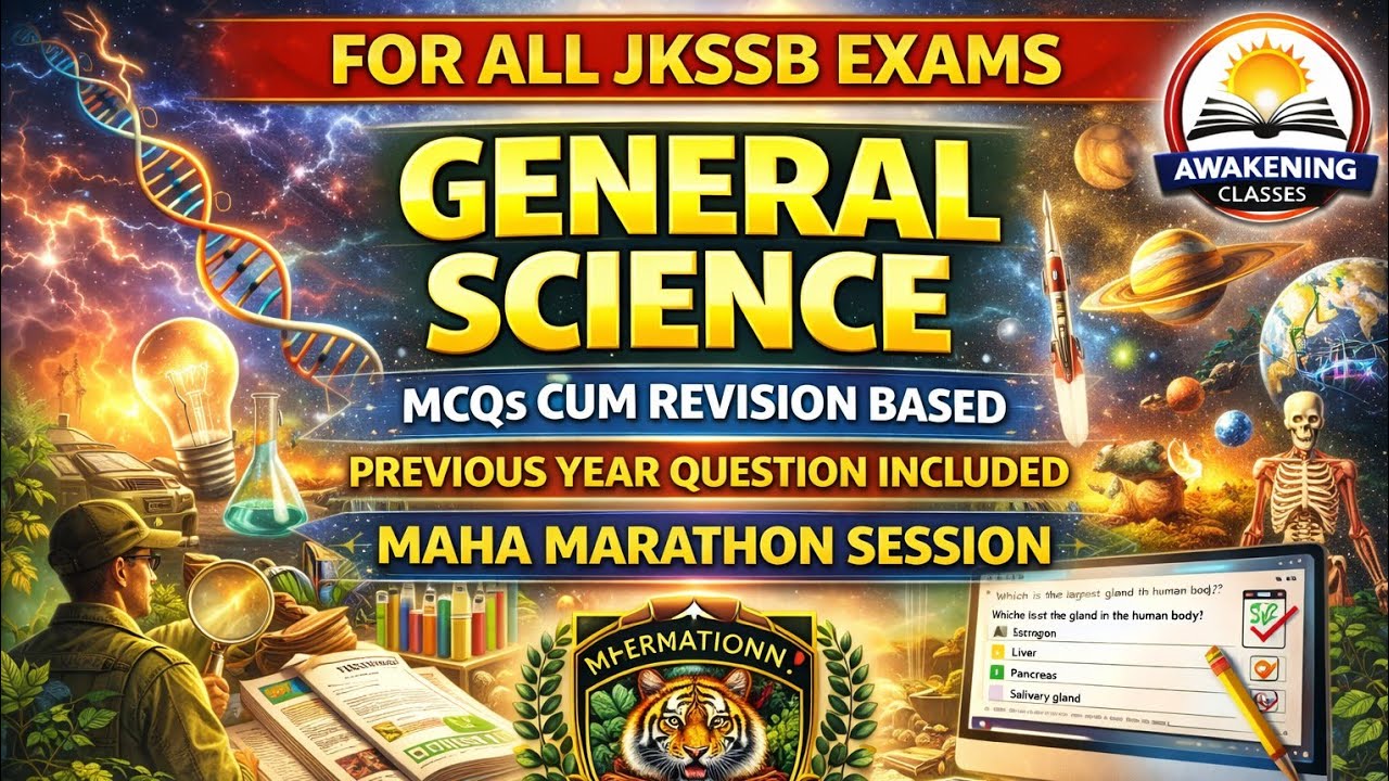 General Science l MCQ cum revision basedl Complete Marathon Session lJkssb l