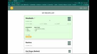 CS50W Capstone Project - Recipe App