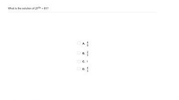 Algebra 2 7-5 Exponential & Logarithmic Equations: Problem 1 - Solving an Exponential--Common Base