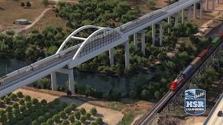 Construction of the arches that will define high-speed rail's northern
gateway into fresno is underway starting with falsework. hear pile
driver bill boo...