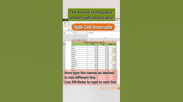 Split Cells internally with Borders #shorts #excel #exceltips #exceltricks  #exceltutorial