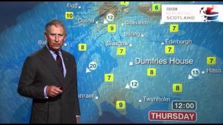Prince Charles presents the weather forecast - BBC Scotland image