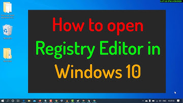 How to open Registry Editor in Windows 10