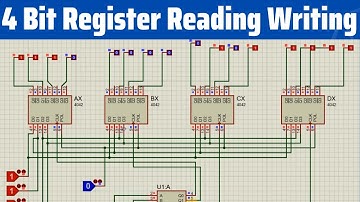 4 Bit Register Reading and Writing Circuit Design (Proteus Simulation) | How to use 4 Bit Latch 4042