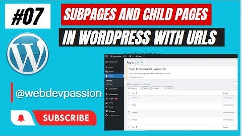 How to Create Subpages and Child Pages in WordPress with URLs | wordpress tutorial in urdu