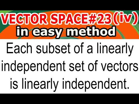 VECTOR SPACE/L#23(iv)/Each subset