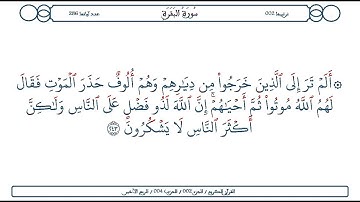 سورة البقرة / الآية 243 / محمود الخليل الحصري