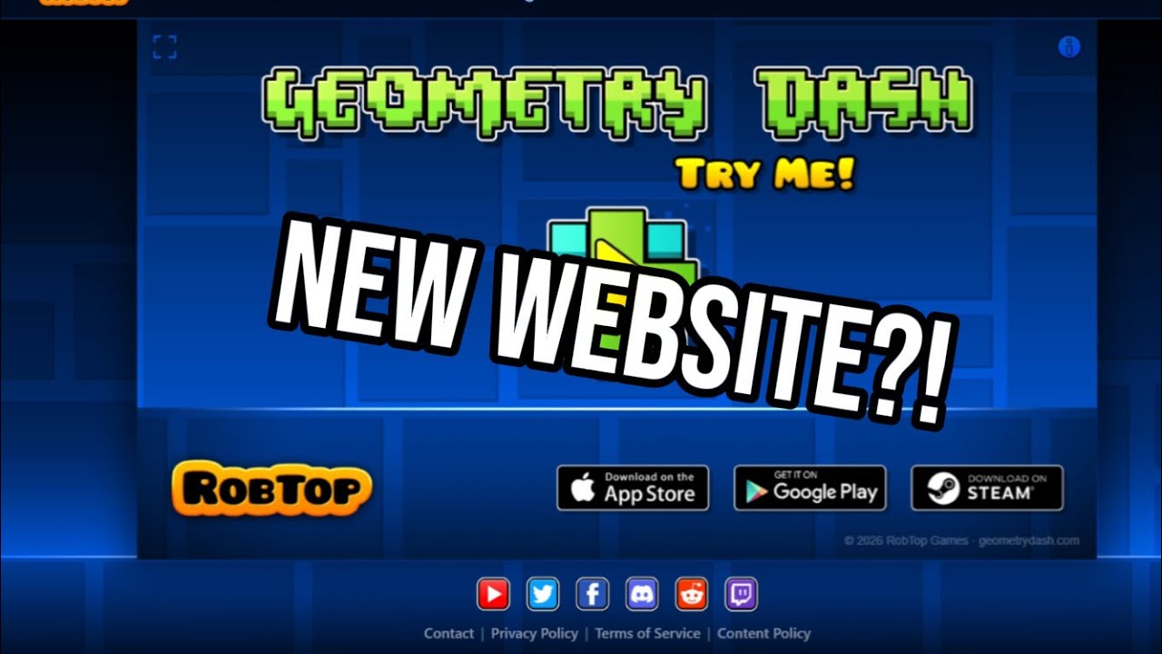 Geometry Robtob ROBTOB JUST MADE A NEW WEBSITE! (GEOMETRY DASH) - YouTube