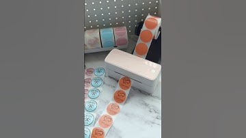 Printing bakery color labels with 241BT printer #phomemo #homemade #homebake #bake #bakery #asmr
