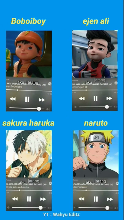 Dj aku jarang disayang sayang versi Boboiboy, ejen ali, sakura haruka, naruto