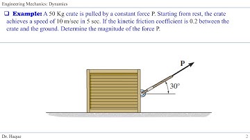 Principle of Impulse and Momentum Example Problem (Step-by-step) (How to start solution?)
