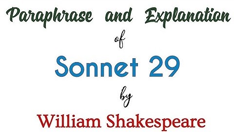 Sonnet 29 | William Shakespeare | Part 2 | Ways with Words | University of Calicut