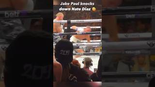 Jake Paul Knocks Down Nate Diaz #jakepaul #natediaz #boxing #ufc